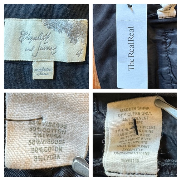 Elizabeth & James Tailored Viscose Pleated Black Shorts - Picture 5 of 7